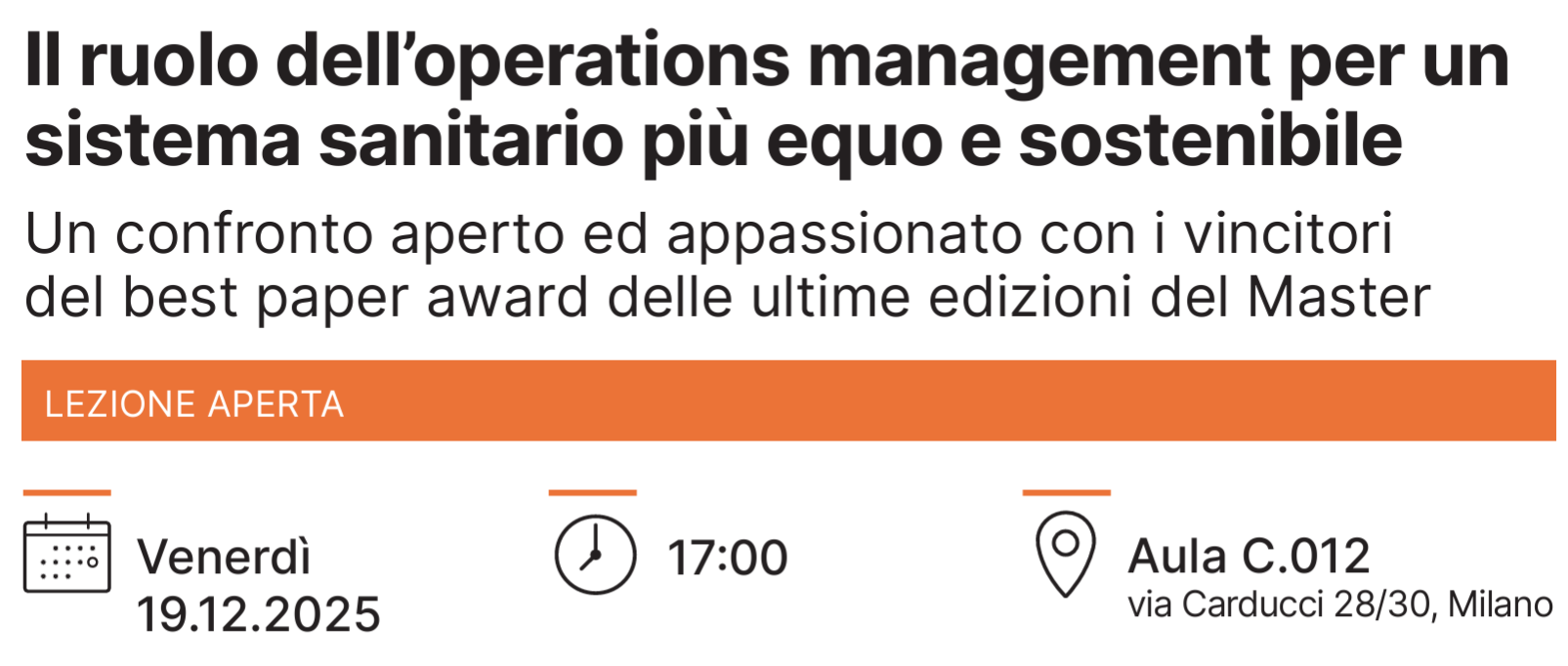 Il ruolo dell’operations management per un sistema sanitario più equo e sostenibile